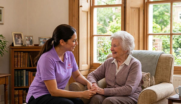 Home carer supporting an older person in their own home across the Richmond upon Thames borough.